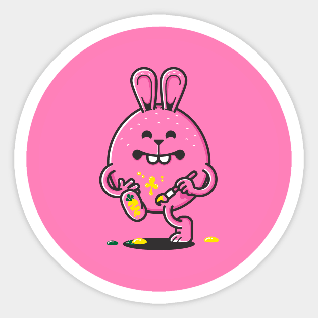 PINK RABBIT Sticker by YellowDice